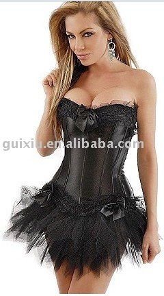 Black Corset with Mini Skirt