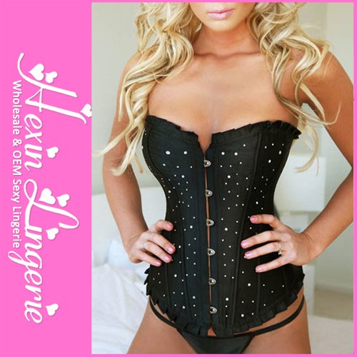 Black Fashion Design Passion Sequin Corset LB4046,Size S M L XL 2XL 3XL 4XL 5XL 6XL