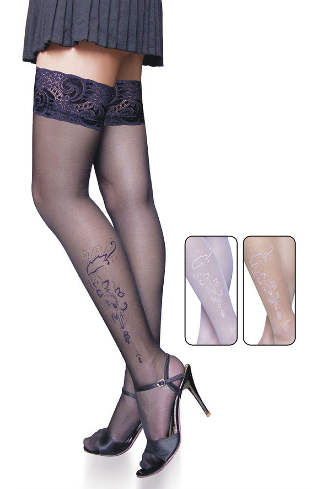 Black Jacquard Stockings LC79120 Cheap price Free Shipping Drop Shipping