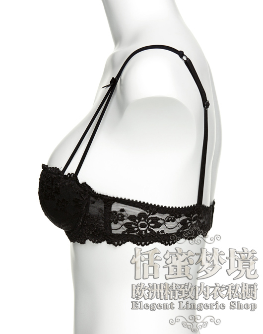 Black lace cup women's push up underwear bra plus size 80c85d