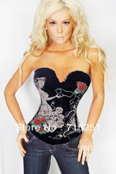 Black Nurse and Skeleton Corset  2269