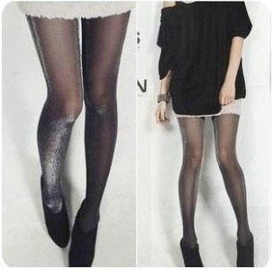 Black Shiny Pantyhose Glitter Stockings Womens Glossy Tights