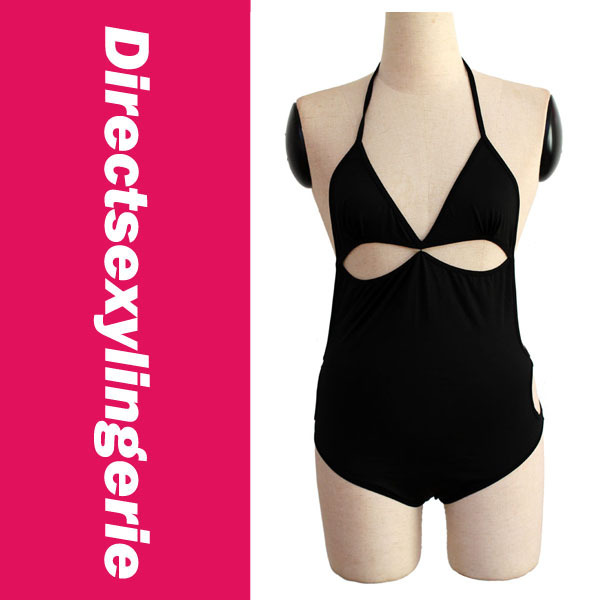 Black Teddy Bodysuit Lingerie Backless Peek-a-Boo Romper Sexy Cheap Price Drop Shipping LC3121