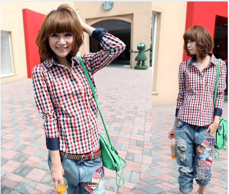 Blouse!free shipping!New style ladies' long sleeve Fashion shirt!cheap!