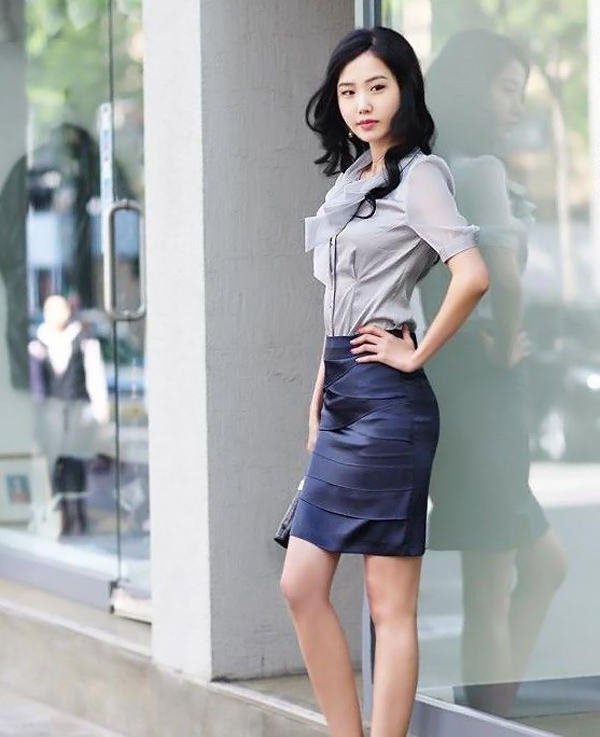 Blue black stripe bandage style office lady women pencil skirt/1 piece free shipping/DT005