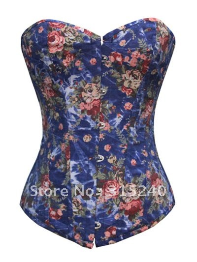 Blue demin corset tops (C066)