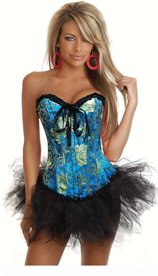 Blue flash and fashion corset + Tu Tu dress + Freeshipping Wholesale and retail - AB990