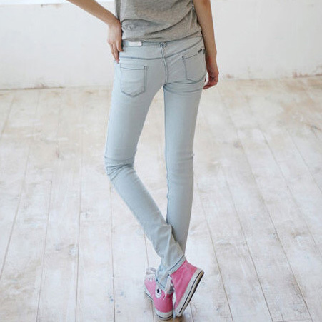 Blue new arrival brief popular vintage tight jeans female skinny pants pencil trousers