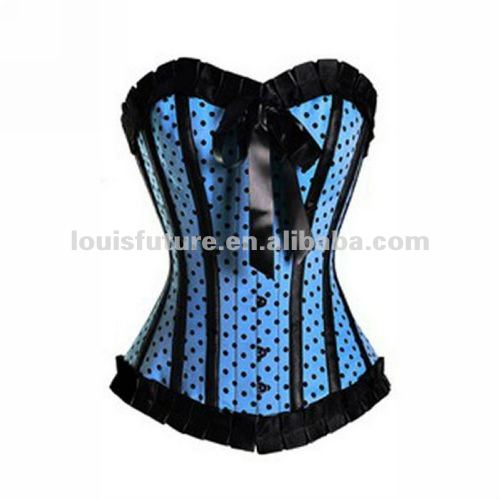 Blue Spandex / Polyster Sexy Lingerie Corset Stage Costume CS0030