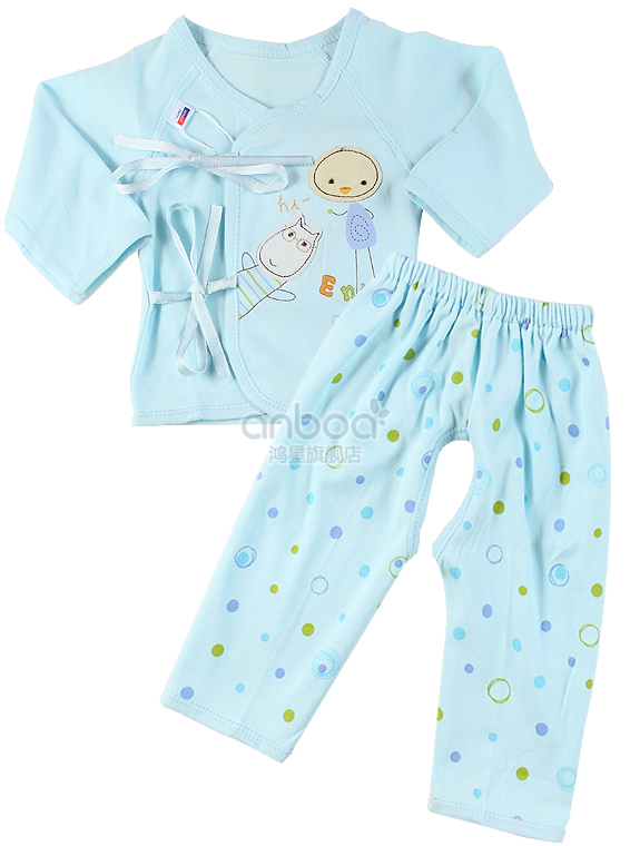 Boa 0 - 3 months old baby clothes newborn lacing underwear set 100% cotton monk clothing set