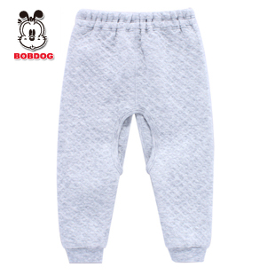 BOB DOG infant clothes newborn underwear pajama pants baby 100% cotton open-crotch pants thread pants