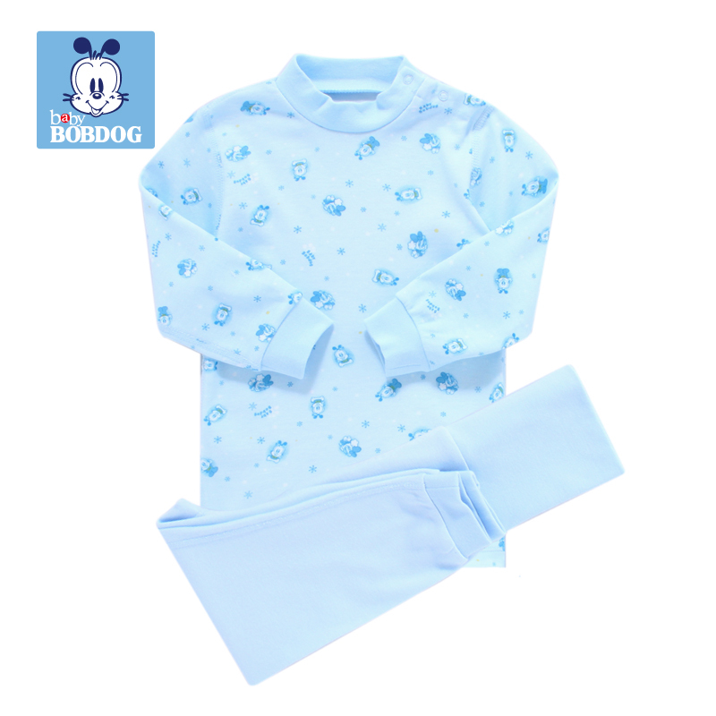 BOB DOG spring and autumn children's clothing baby underwear pants set male child female child 100% cotton cartoon cotton