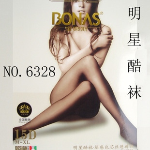 Bonas 15d ultra-thin sexy Core-spun Yarn rompers stockings pantyhose 6328