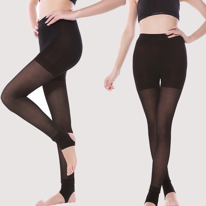 BOSIDENG thickening meat elastic double layer beauty care step warm legging pants