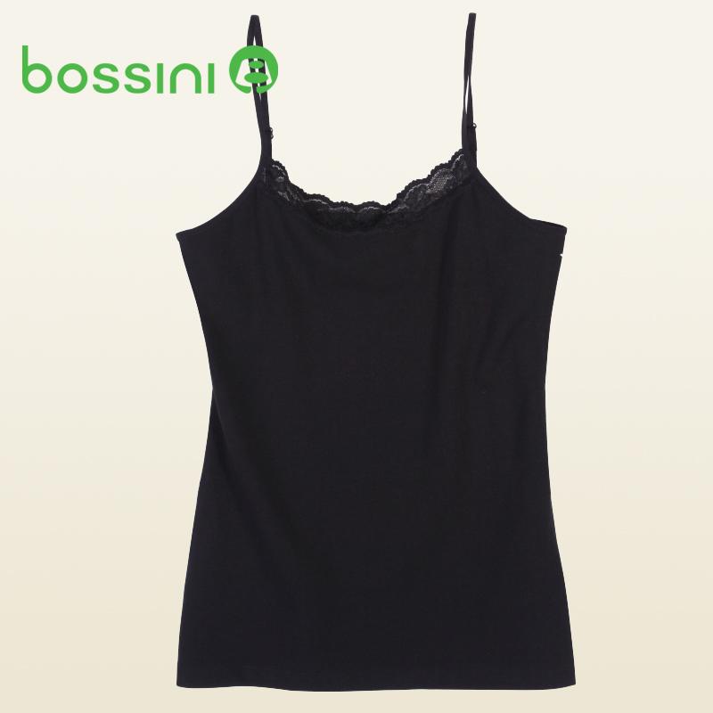 Bossini women's classic elastic lace spaghetti strap vest 69 222134030