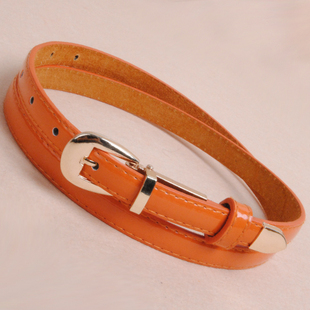 Bottom p1026 cowhide genuine leather thin belt female candy color decoration fashion small strap 70