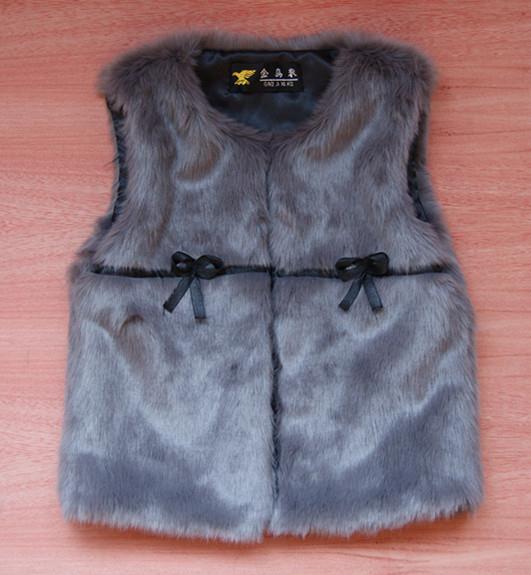 Bow fur vest outerwear