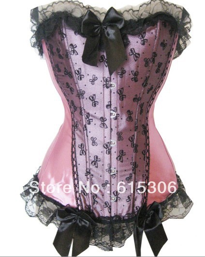 Bows Strapless Corset with G-string+ Cheaper price + Free Shipping Cost + Fast Delivery