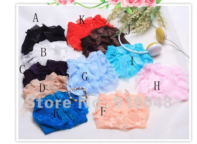 bowtie lace trimmed solid briefs #K1624/ factory directly sell underwear  12pcs /lot / wholesale & retail / free shipping