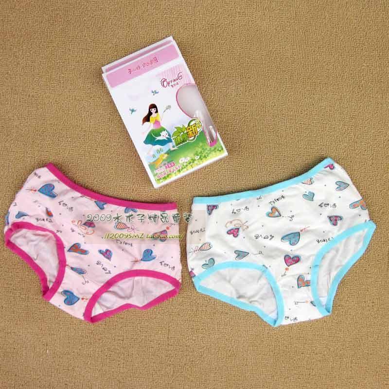 Boxed 100% cotton panties child underwear female child shorts briefs child combed cotton 2 big boy