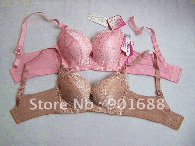 bra and panty sizes  woman push up   bra set  B  cup light pink