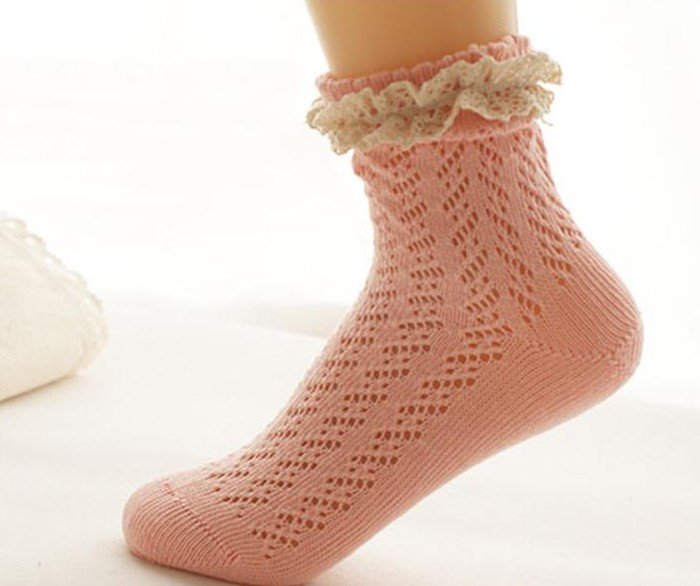 Brand 2012 Fashion Women's Breathing Summer Soft Cotton Lacework Mesh Boots Socks,High Quality + Free shipping