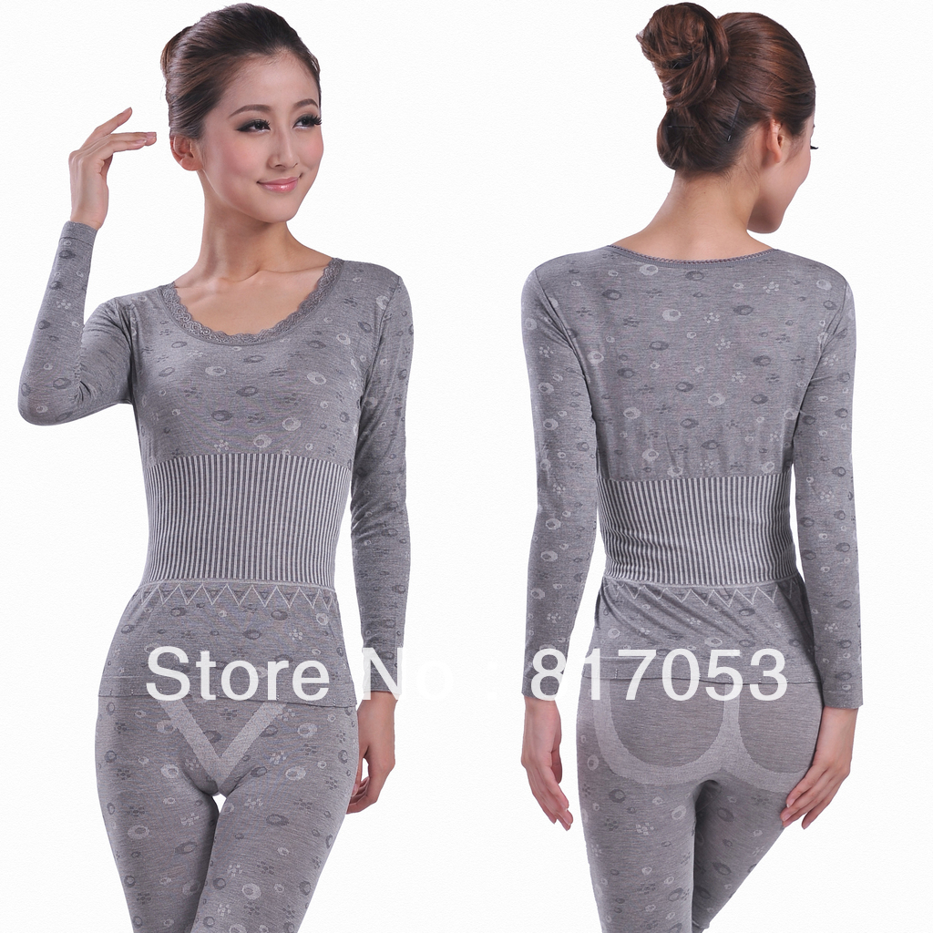 Brand 2013 new arrival seamless beauty care rousseaus thermal underwear women's long johns long johns women's basic underwear