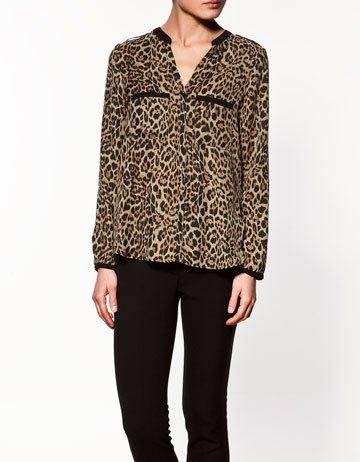 BRAND excellent quality, unique sexy leopard chiffon long ladies blouse