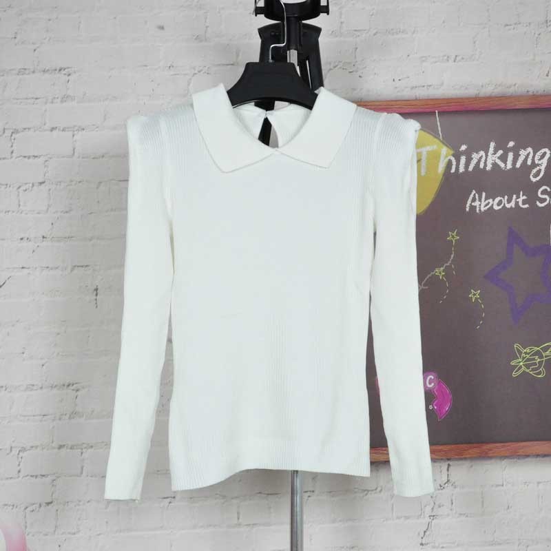 brand new 2013 spring vivi3 pullover turn-down collar rib knitting sweater free shipping