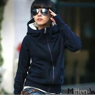 Brand New Korean Women's Hooded Cotton Jacket Wild Thick Warm Coat Cotton Gray