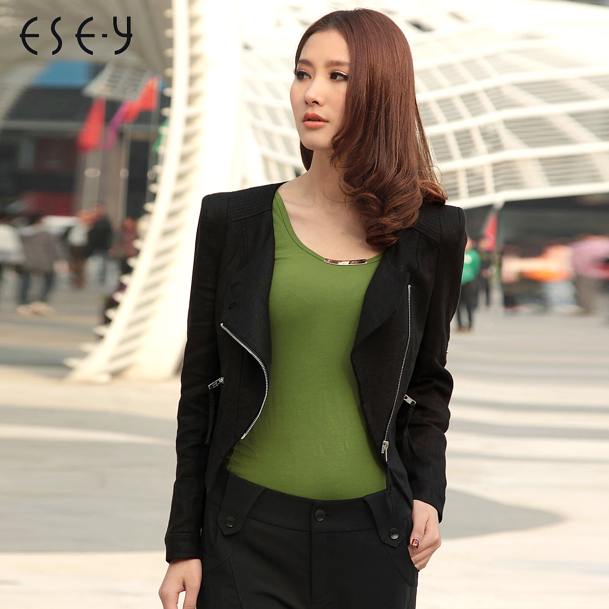 brand yi yang Women's casual all-match short jacket top s2c500032 freeshipping