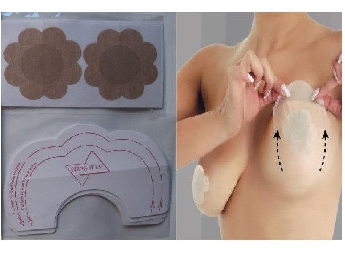 Breast Lift Bra Tape /Lifts Bra/Sin Bra 12000pcs=6000 pair (500packs,one pack=12pcs lift tape and 12pcs nipple cover)