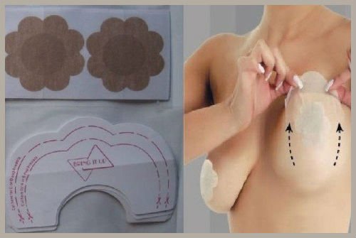 Breast Lift tape sagging boobs Sin bra Bring it up &Lift bra   (1pack=24pc 10packs) Freeshipping