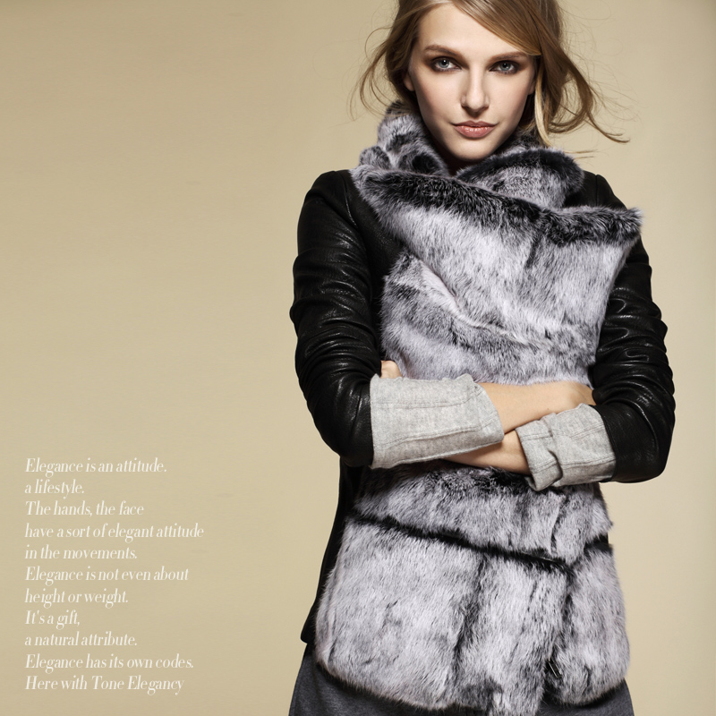 Brief rex rabbit sheep leather coat 3 pc00307