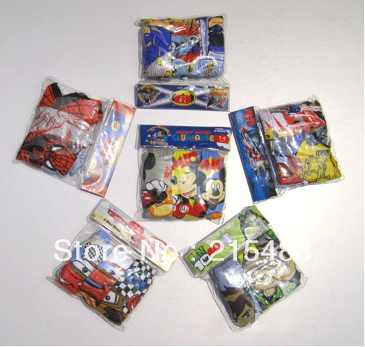 Briefs Hello Kitty / Mickey / Spiber Man Cartoon  Underwear for kids 12pcs/lot