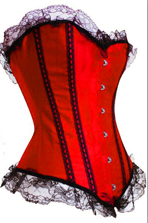 Bright Red body shaper Valentine's Day Sexy Lace Up Bustier Top Woman corsets