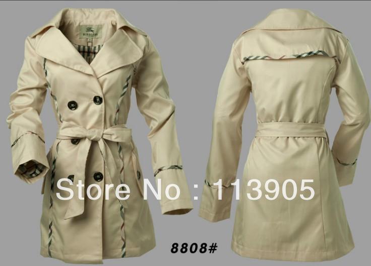 British style brand jacket woman double-breasted coat 5 color free shipping #8808