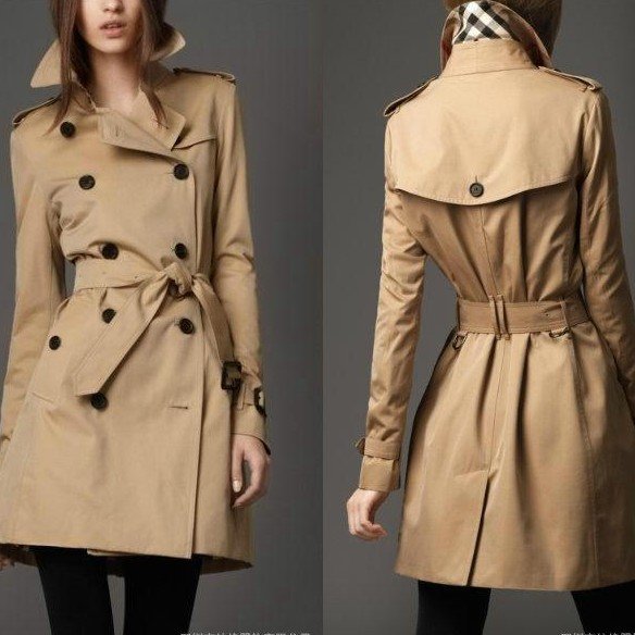 British style double breasted slim windbreaker coat jacket, long coat jacket for lady/ladies clothes,fasion overcoat