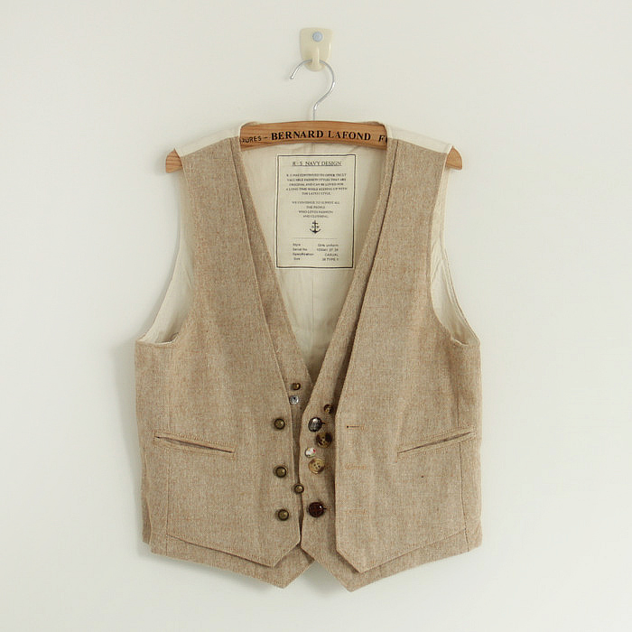 British style ol fluid vest double breasted vintage loose vest waistcoat