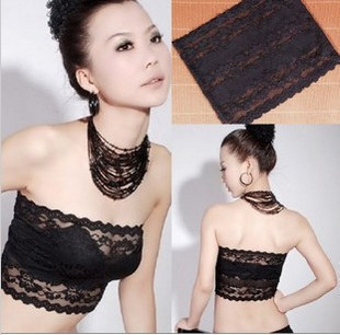 Broadened high-elastic lace tube top tube top basic tube top