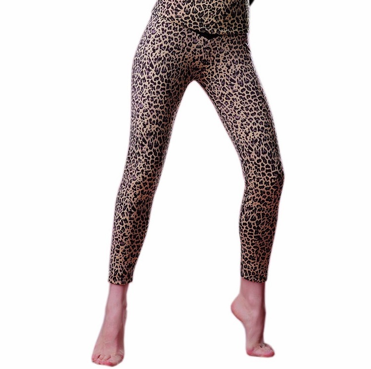 Budee plus velvet thin cold beauty care warm pants women's leopard print warm pants ankle length trousers