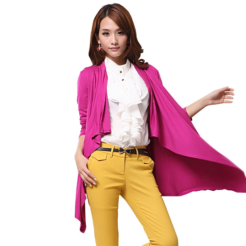 C . vivi all-match air conditioning outerwear cardigan plain sunscreen shirt candy color irregular cape