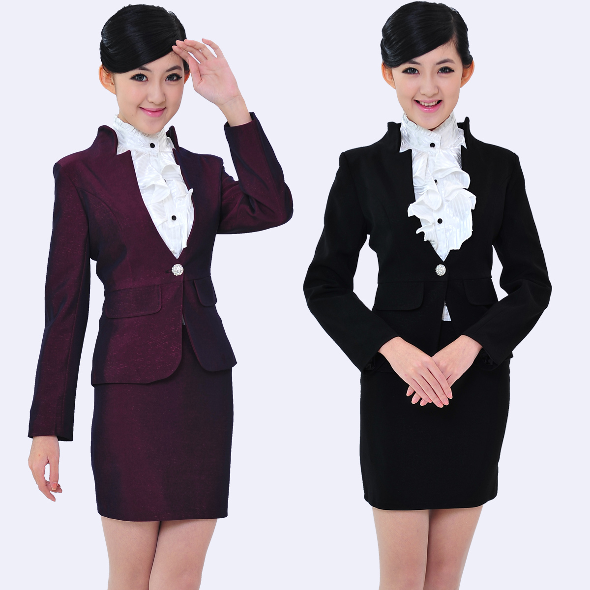 C24 work wear women's skirt long-sleeve work wear autumn and winter work wear set autumn