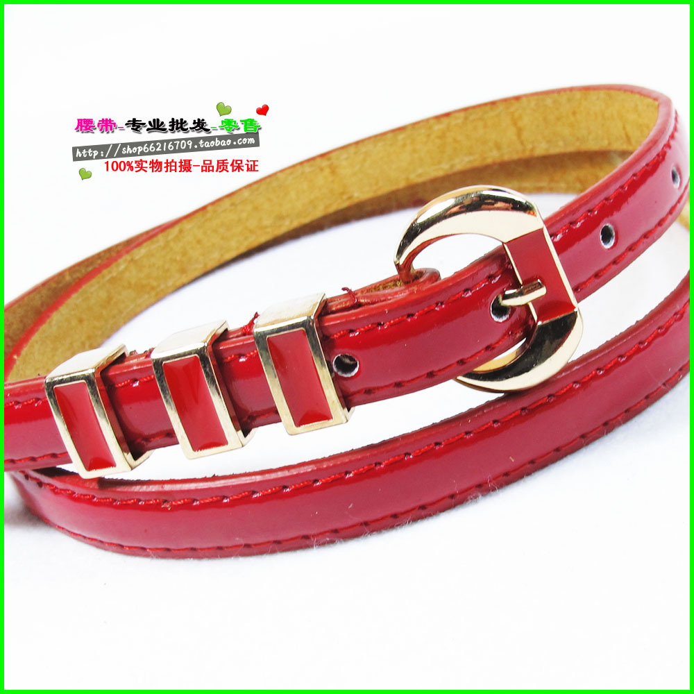 C52 strap genuine leather female belt fashion all-match belt tieclasps decoration female 1.5cm