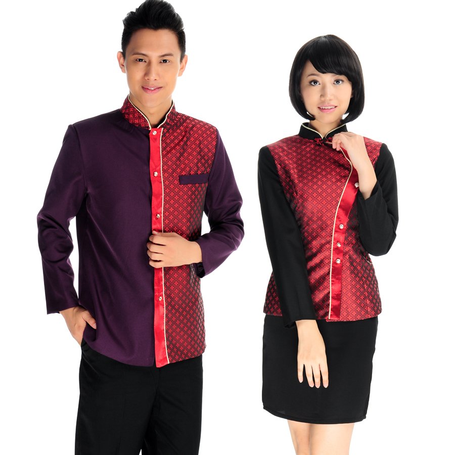 C662 work wear autumn and winter work wear long-sleeve restaurant uniforms work wear