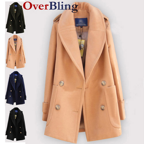 C84217 High Quality Fashion Clothing Temperament Double Breasted Dress Coat Woolen Coat Free Shipping