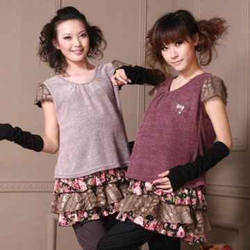 Cake style clothing autumn and winter maternity clothing vest maternity top