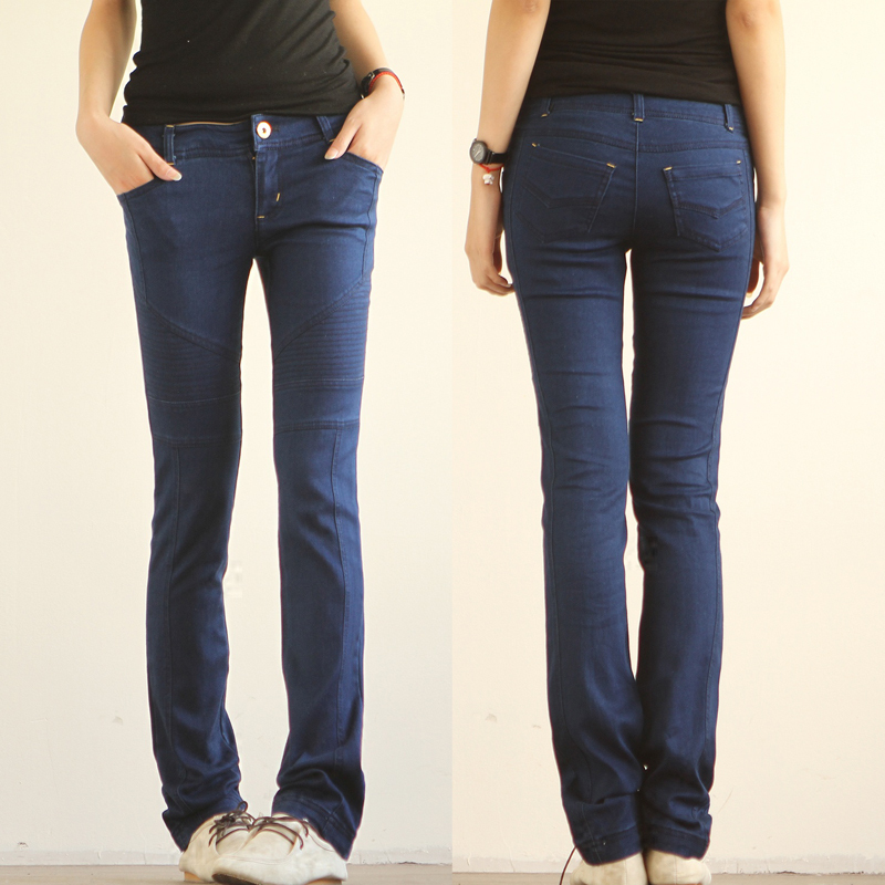 Calcium 8395 - 0.39 2012 autumn original design slim straight jeans (WC009)