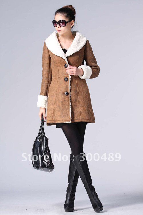 camel washable leather cotton coat