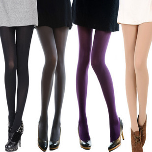 Candy color fashion multicolour plus crotch pantyhose velvet meat stockings legging